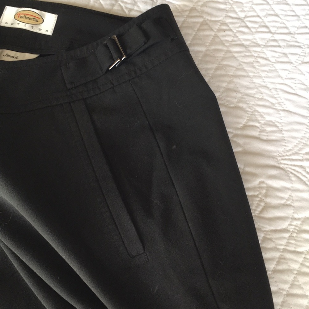 Black Stretch Polyester Viscose Talbots Pants - image 3
